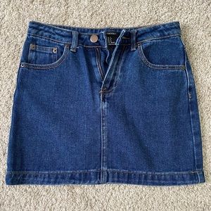 f21 jean skirt